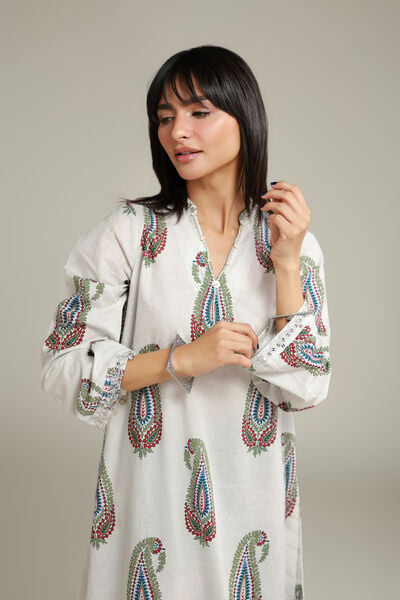 Embroidered | Cambric | Long Cambric Kurta | USD 35.00