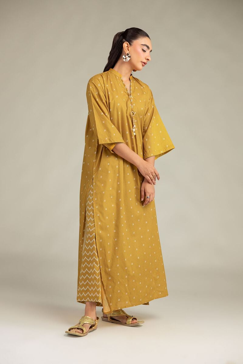 Printed | Cambric | Mustard Cambric Pants | USD 30.00