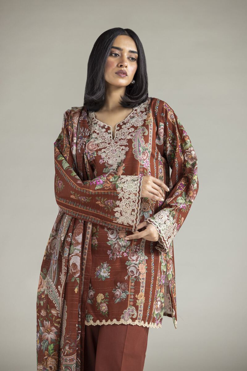 Embroidered | Mesuri | 3-Piece Tailored Set | USD 70.00