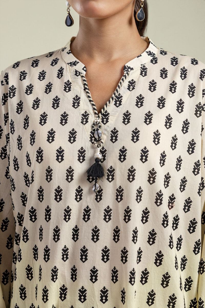 Printed | Cambric | Cambric V-Neck Kurta | USD 30.00