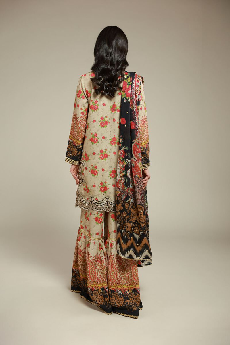 Embroidered | Raw Silk | 3 Piece Co-ord Set | USD 145.00