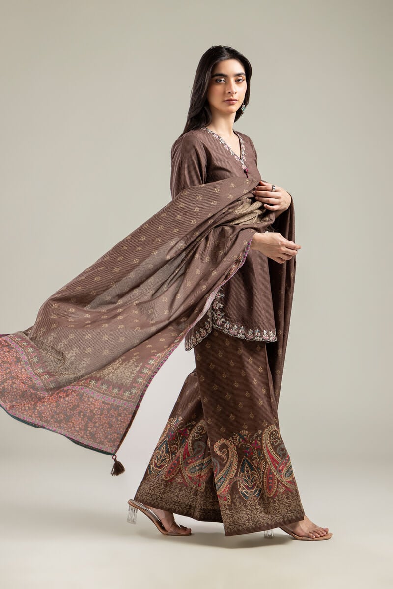 Embroidered | Mesuri | Brown Mesuri Dupatta | USD 25.00