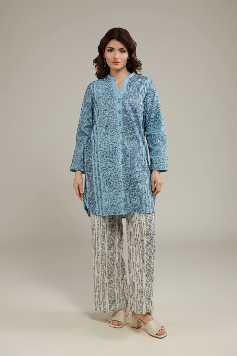 Embroidered | Cotton Crinkle | Paisley Short Kurta | USD 45.00
