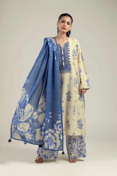 Embroidered | Mesuri Dobby | Mesuri Tailored 3-Piece | USD 70.00