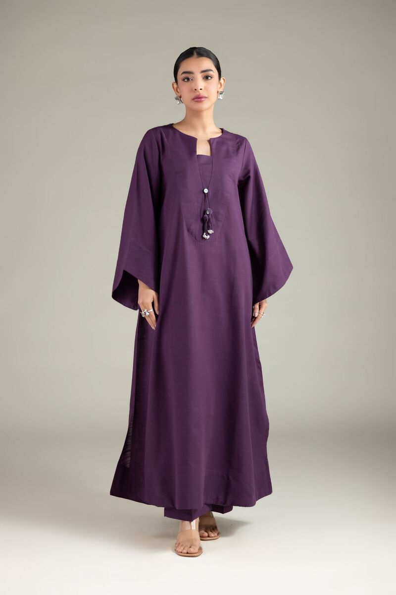 Dyed | Textured Cotton | Solid Straight Pants | USD 25.00