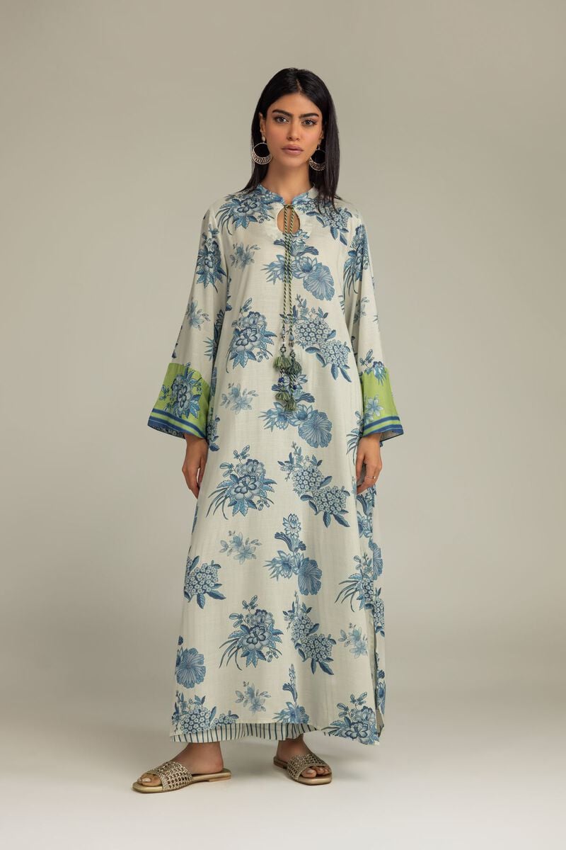 Printed | Raw Silk | Floral Silk Kurta | USD 40.00