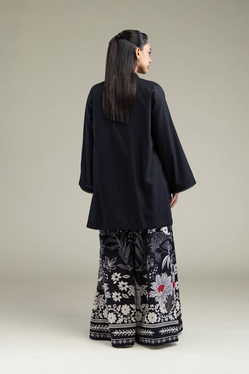 Printed | Cotton Dobby | Black Cotton Kurta | USD 30.00