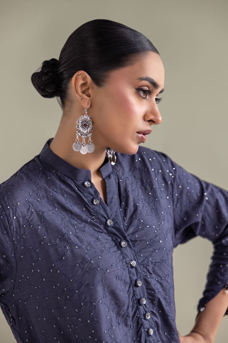 Embroidered | Chiffon | V-Neck Floral Co-ords | USD 100.00