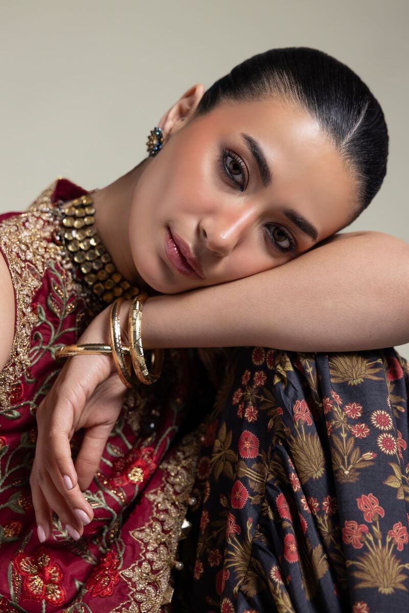 Embroidered | Raw Silk | Three-Piece Silk Set | USD 180.00