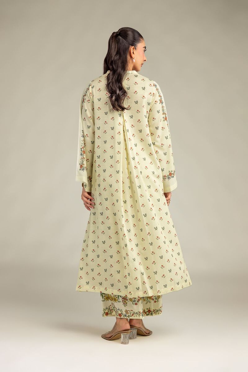 Printed | Raw Silk | Floral Longline Kurta | USD 45.00