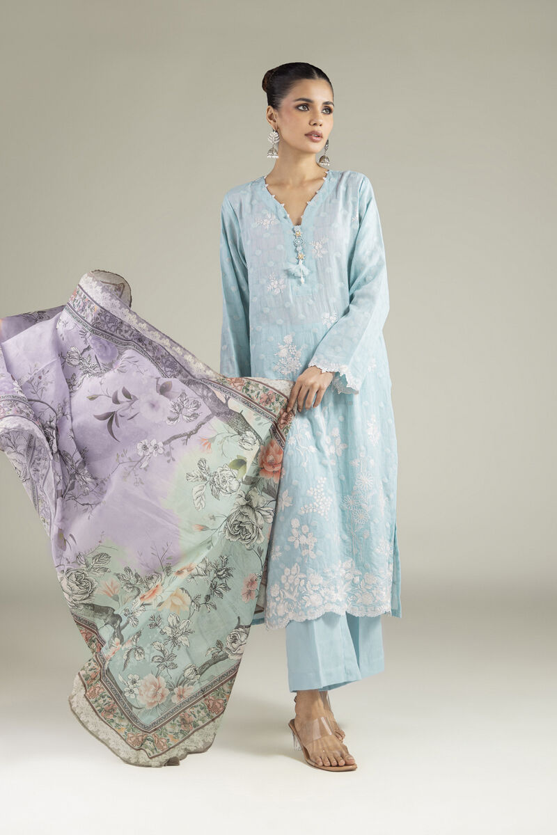 Embroidered | Broshia | Floral Tailored 3-Piece | USD 80.00