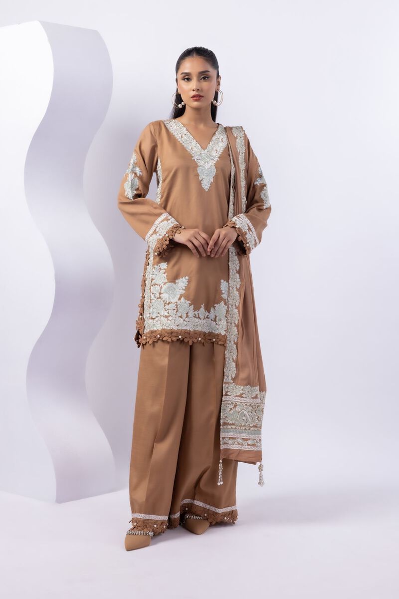 Embroidered | Thai Silk | Flared Pants | null