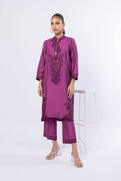 Embroidered | Raw Silk | Pants | USD 23.00