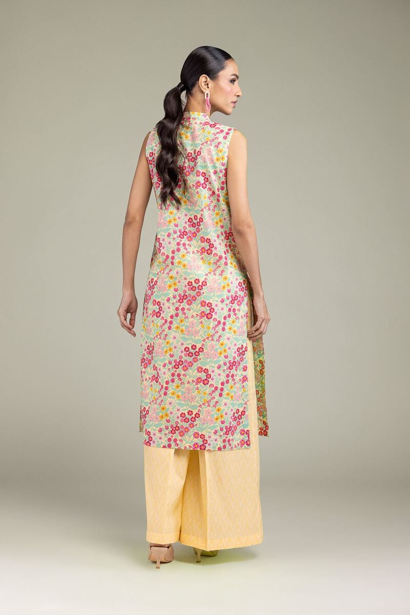 Printed | Cambric | Long Sleeveless Kurta | USD 35.00