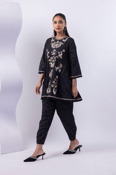 Embroidered | Cotton Dobby | Pants | USD 20.00