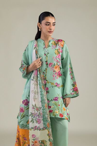 Printed | Cotton Dobby | Mint Dobby Kurta | USD 35.00