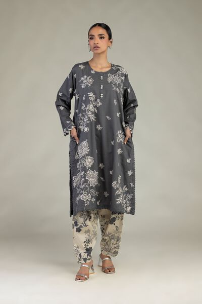 Embroidered | Cotton Dobby | Floral Cotton Shalwar  | USD 30.00