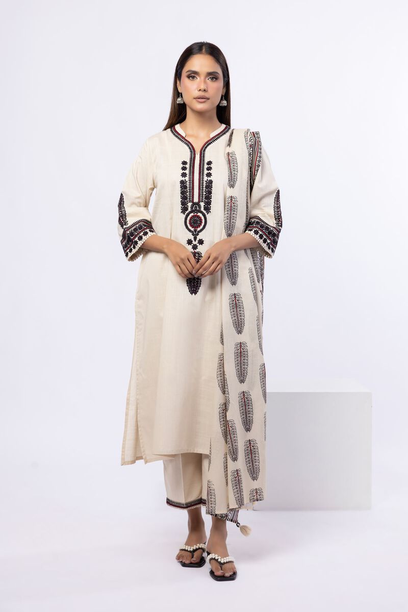 Embroidered | Crosshatch Poplin | Pants | USD 10.00