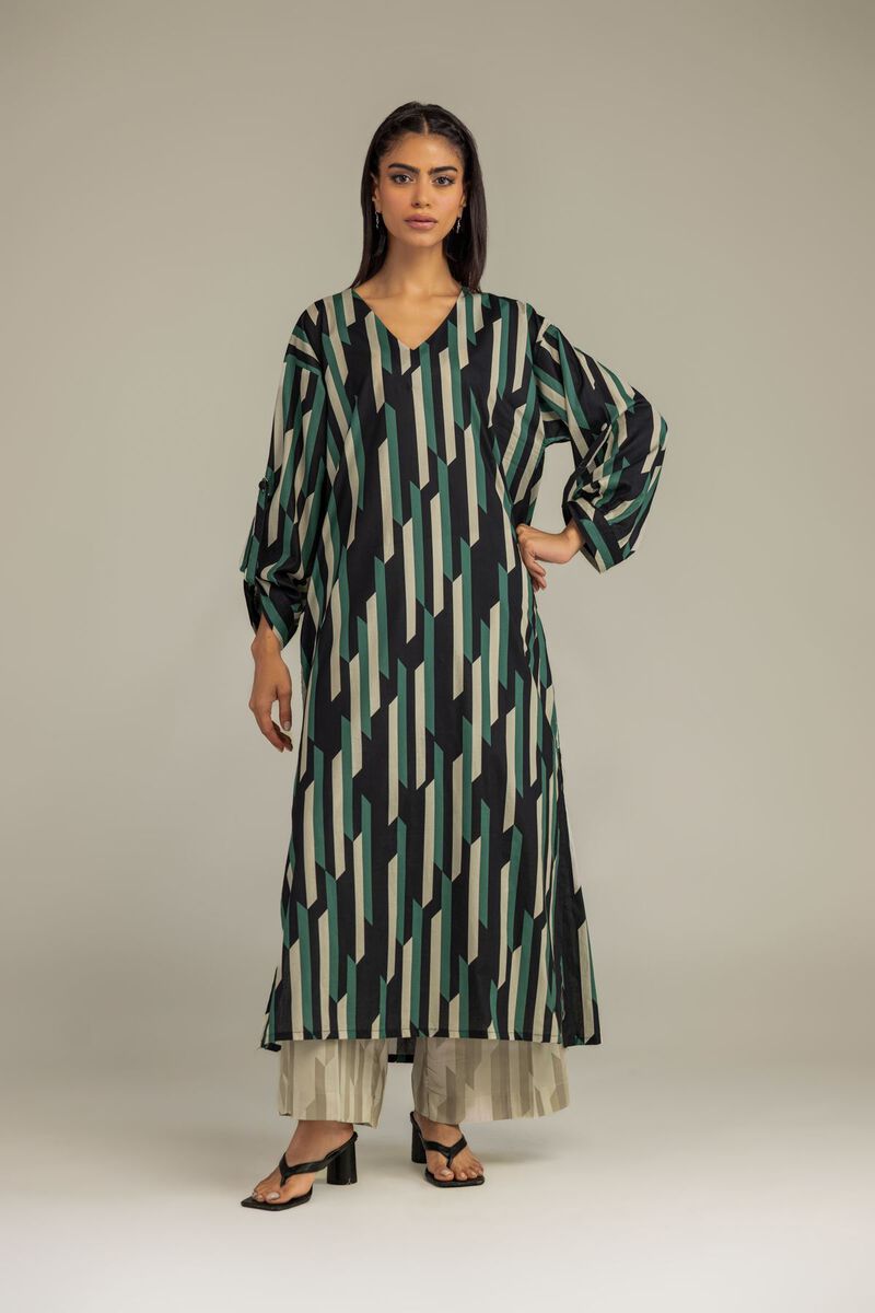Printed | Cambric | Cambric Longline Shirt | USD 35.00