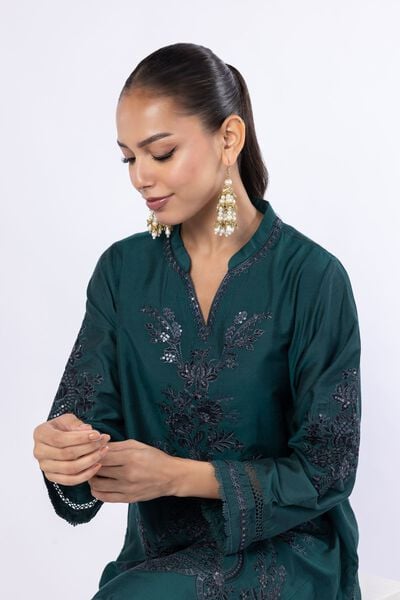 Embroidered | Cotton Net | Kurta | USD 55.00