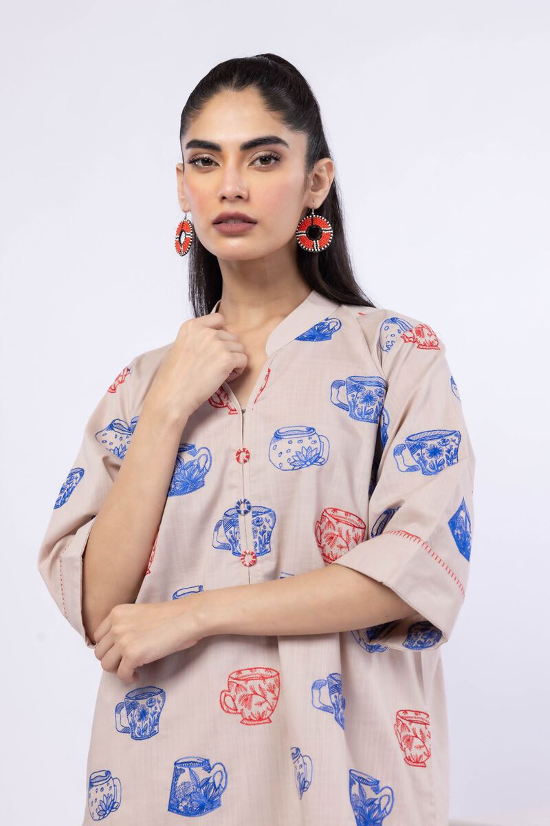 Embroidered | Crosshatch Poplin | Kurta | USD 15.00