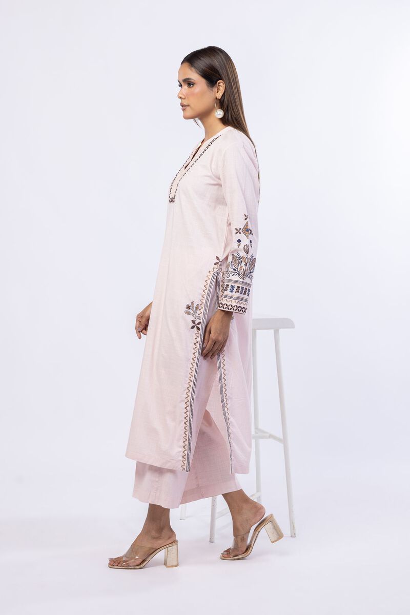 Embroidered | Crosshatch Poplin | Kurta | USD 12.50
