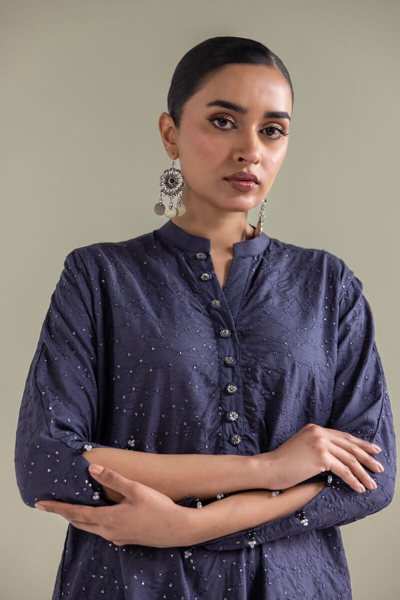 Embroidered | Chiffon | V-Neck Floral Co-ords | USD 100.00
