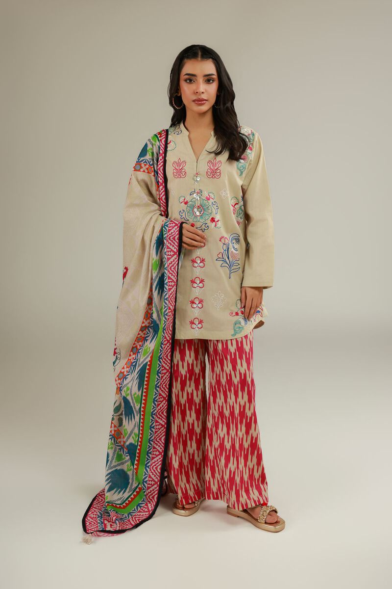 Embroidered | Cotton Net | Floral Cotton Dupatta | USD 25.00