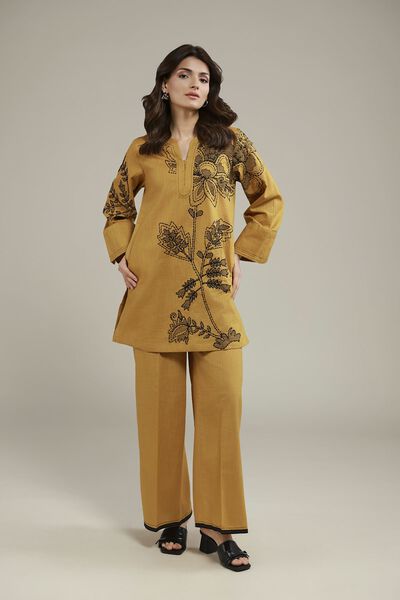 Dyed | Heavy Textured Cotton | Relaxed Solid Pants | USD 15.00