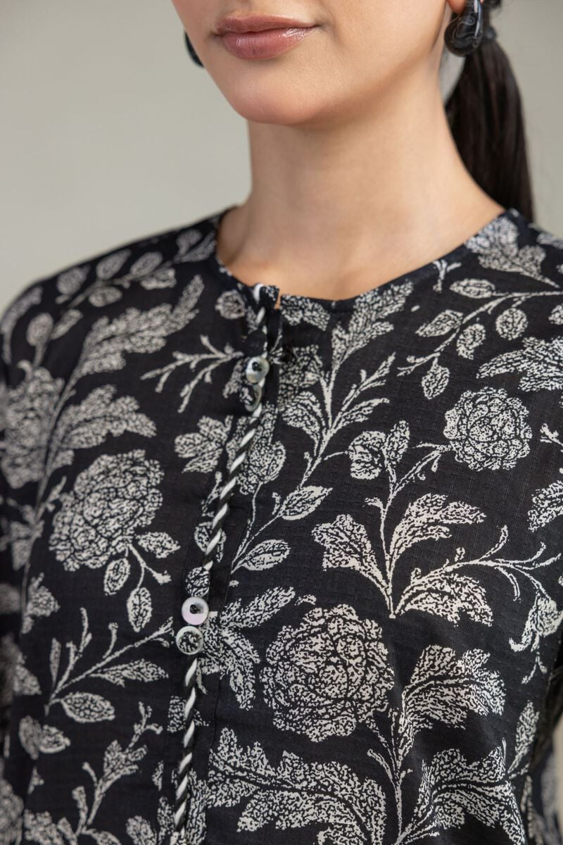 Printed | Cotton Dobby | Round-Neck Floral Kurta  | USD 30.00