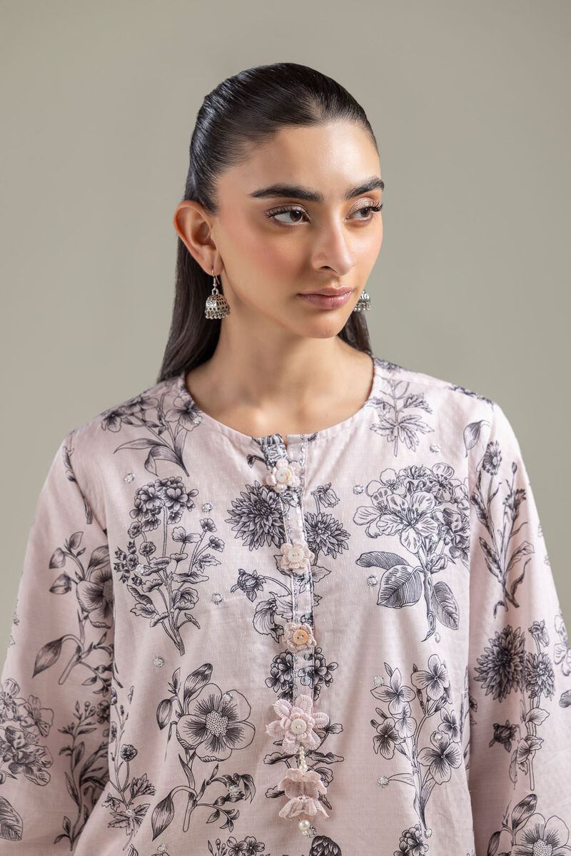 Embroidered | Cotton Dobby | Pink Cotton Kurta | USD 35.00