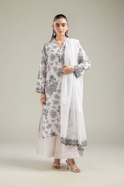 Embroidered | Cotton Dobby | Solid Cotton Pants | USD 30.00