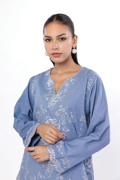 Embroidered | Crosshatch | Tailored 2 Piece | Top and Bottom | USD 45.00