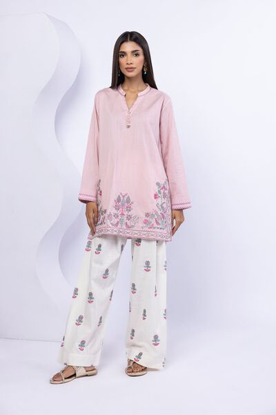 Embroidered | Crosshatch Poplin | Pants | USD 25.00