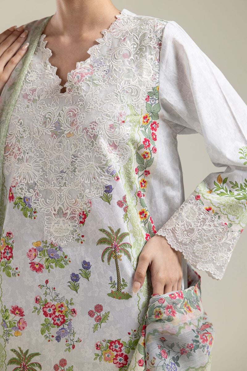 Embroidered | Cambric | Tailored 3-Piece Set | USD 75.00