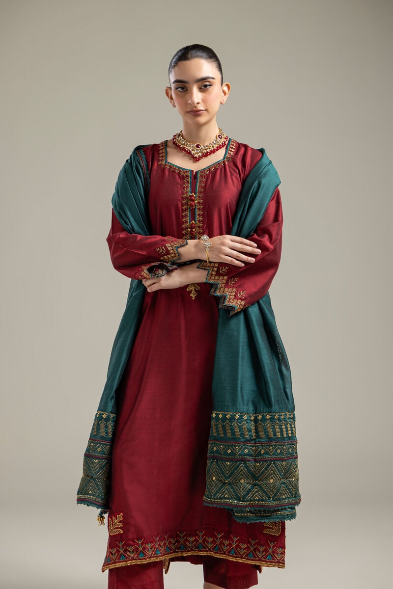 Cotton Net | Green Net Dupatta | USD 40.00