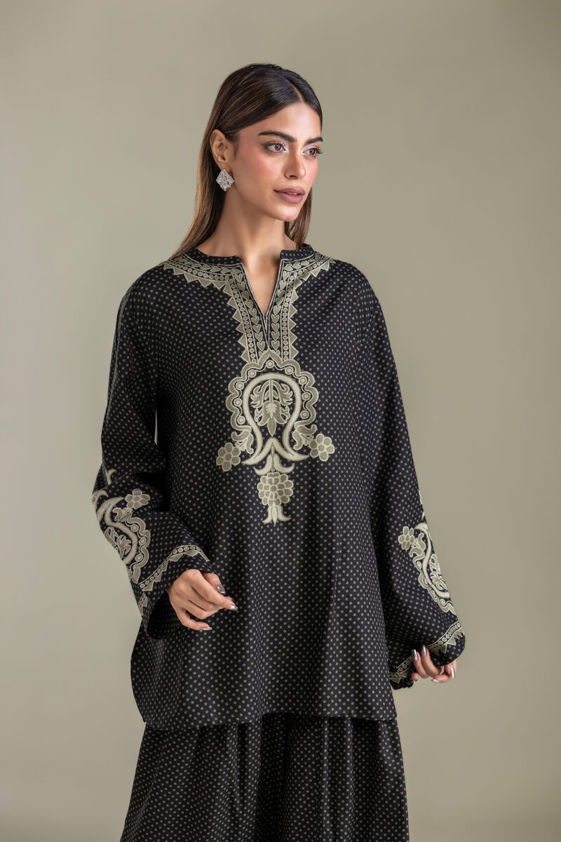Printed | Viscose Crepe | Black Crepe Tunic | USD 40.00
