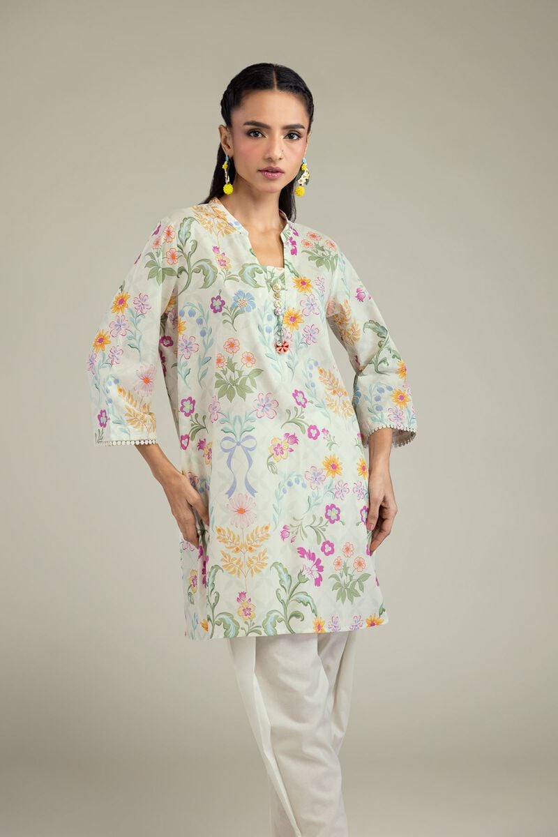 Printed | Cambric | Floral Buttoned Kurta | USD 30.00