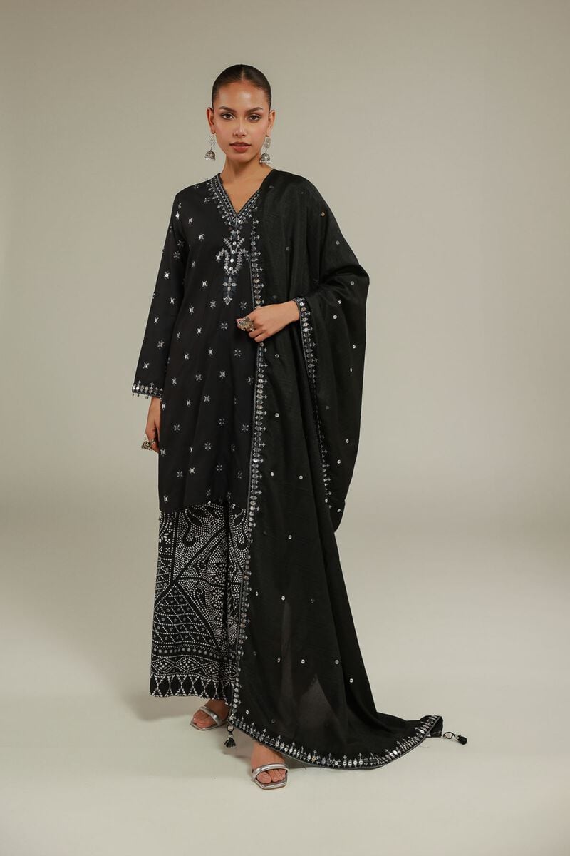 Embroidered | Polyester Silk | Draped Gota Dupatta | USD 40.00