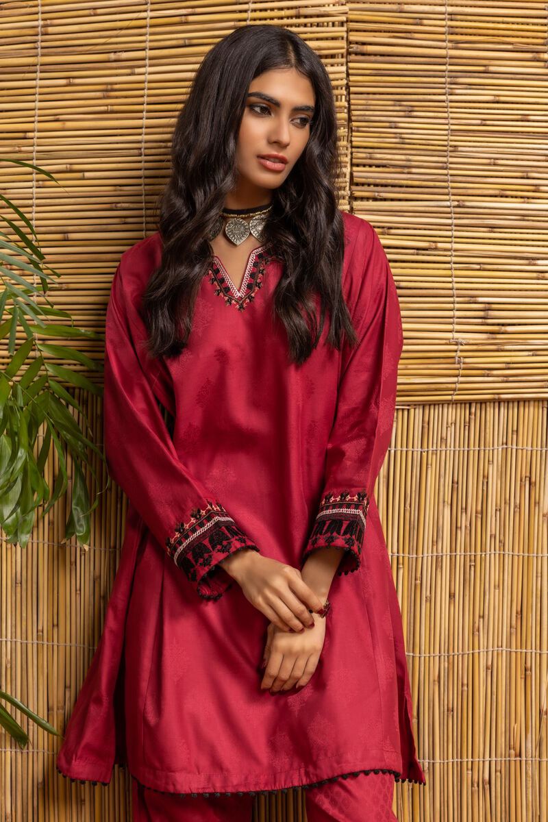 Flared Kameez, RED, hi-res image number null