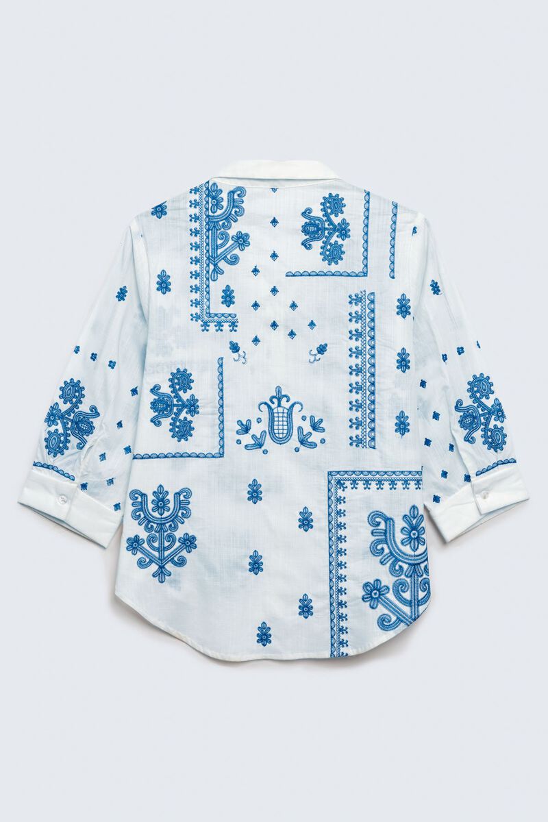 Embroidered | Crosshatch Poplin | Shirt | null