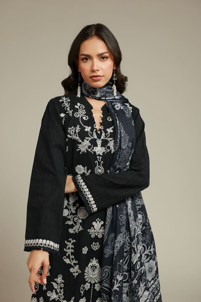 Embroidered | Dobby | 3-Piece Tailored Set | USD 80.00