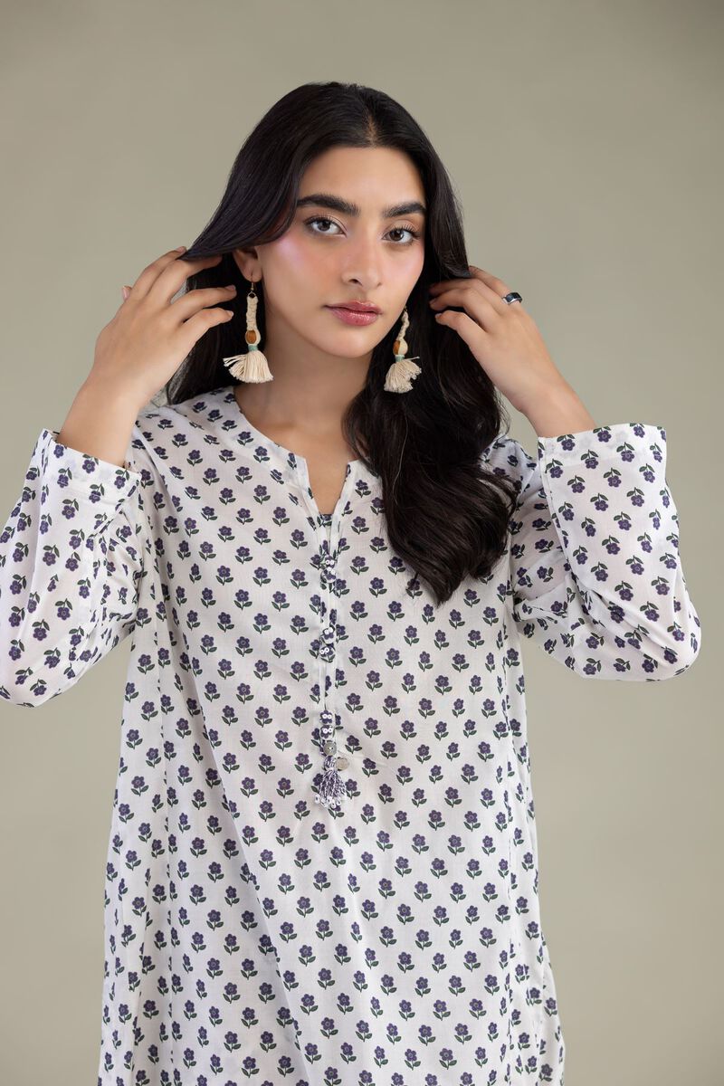 Printed | Cambric | White Cambric Kurta | USD 35.00