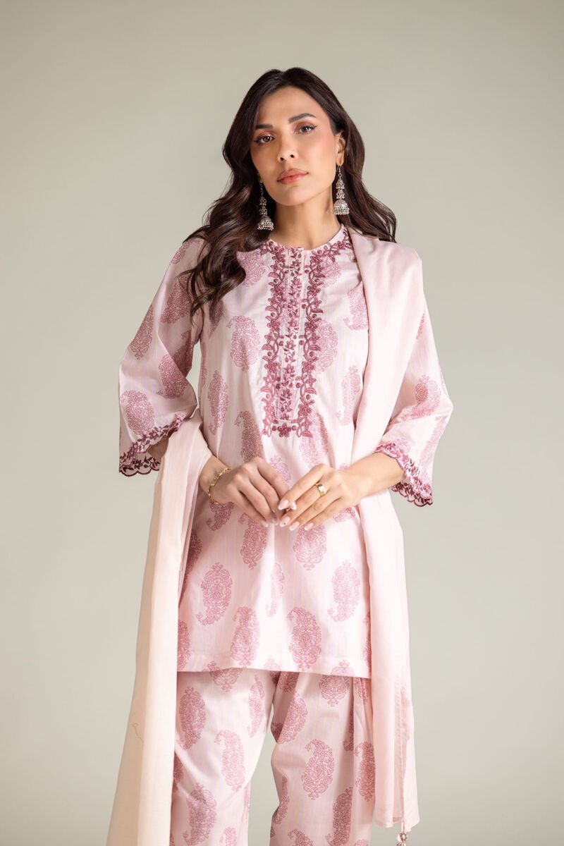 Embroidered | Textured Lawn | Lawn Pink Dupatta | USD 25.00