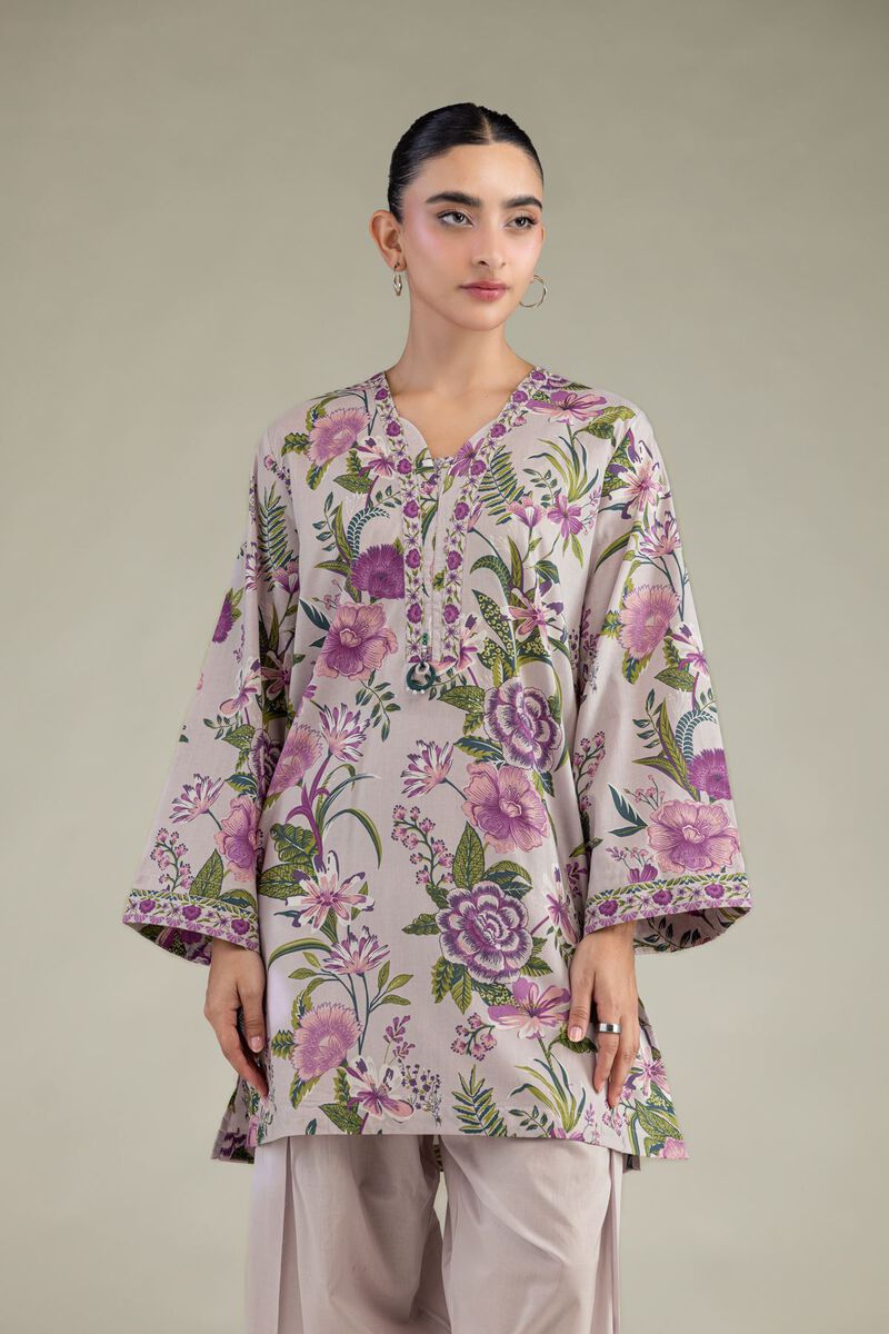 Printed | Cambric | Floral V-Neck Kurta | USD 35.00