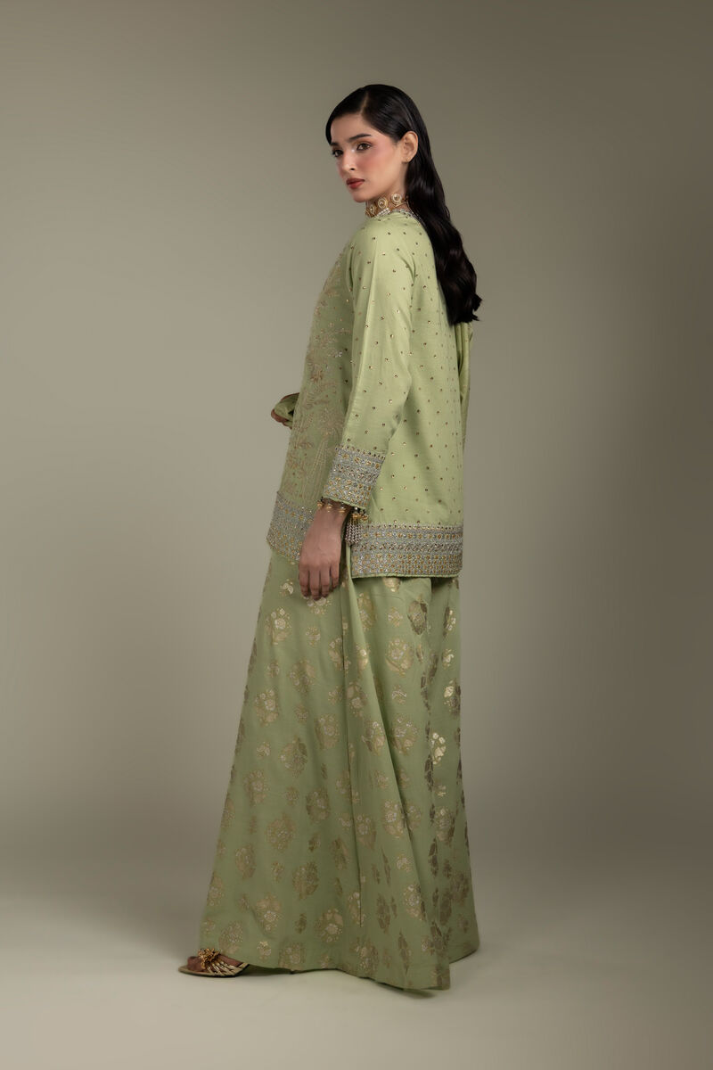 Embroidered | Raw Silk | 3-Piece Co-ord Set | USD 210.00