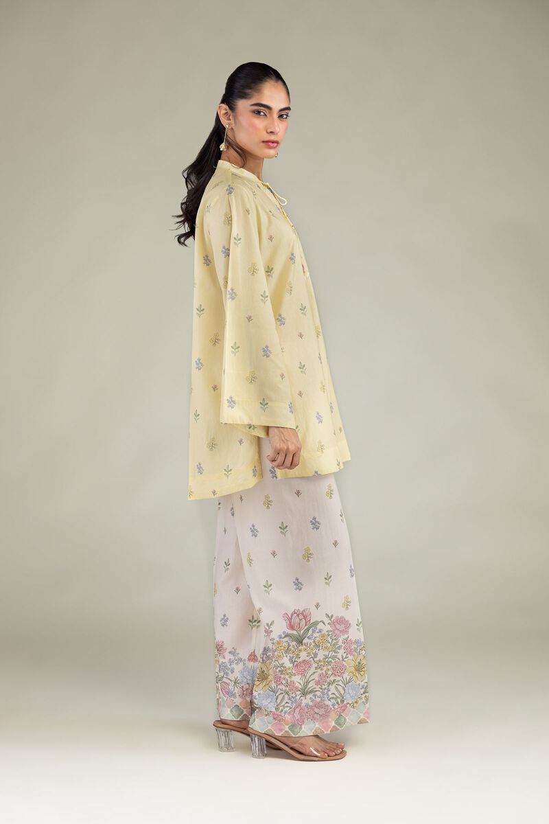 Printed | Cotton Viscose | Short Yellow Kurta | USD 40.00
