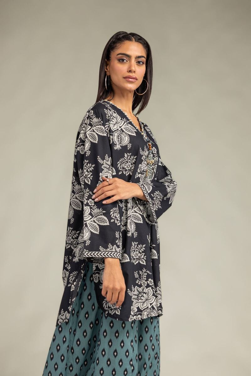 Printed | Cambric | Black Cambric Kurta | USD 35.00