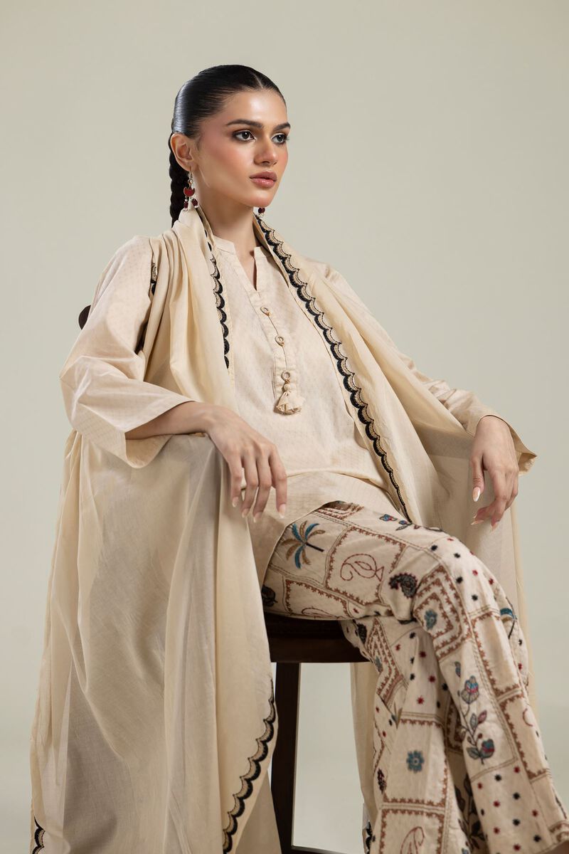 Embroidered | Lawn | Beige Lawn Dupatta | USD 30.00