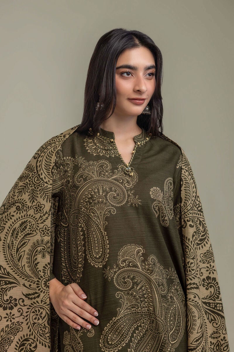 Printed | Light Khaddar | Khaddar 3-Piece Tailored | USD 65.00